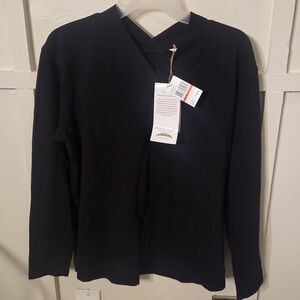 BNWT Earth Yoga Women’s Black Pullover Sweatshirt Cotton New Size Medium